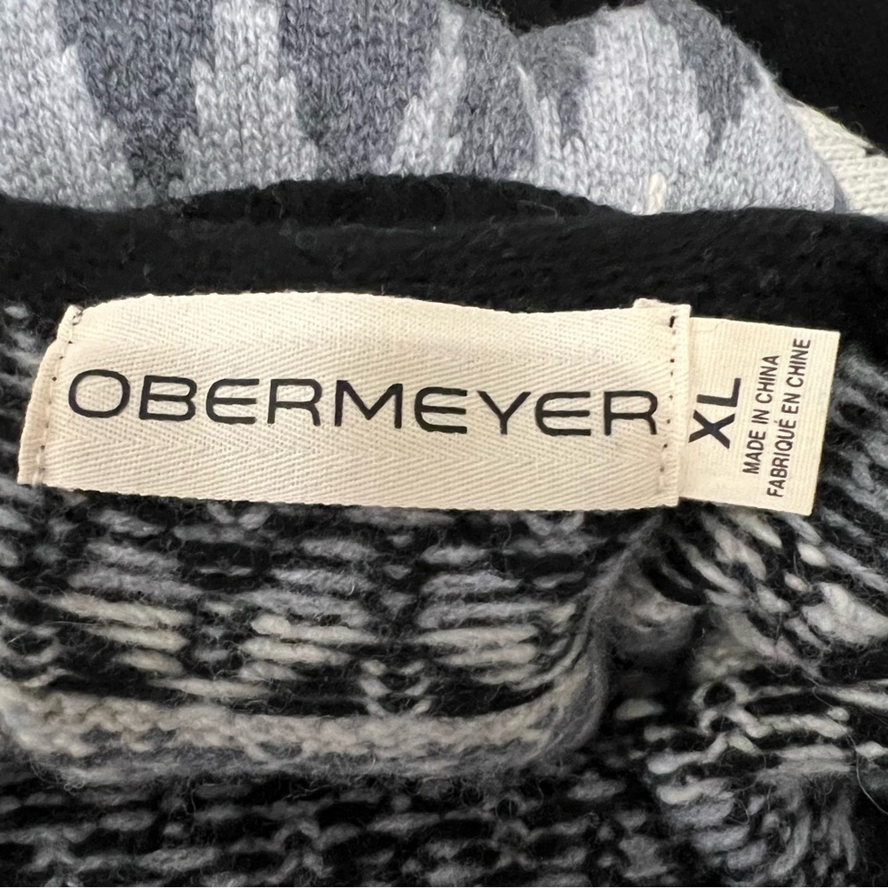 Obermeyer 100% wool  Ivy Mock Neck Fair Isle Nordic Sweater women's size XL - Picture 9 of 13